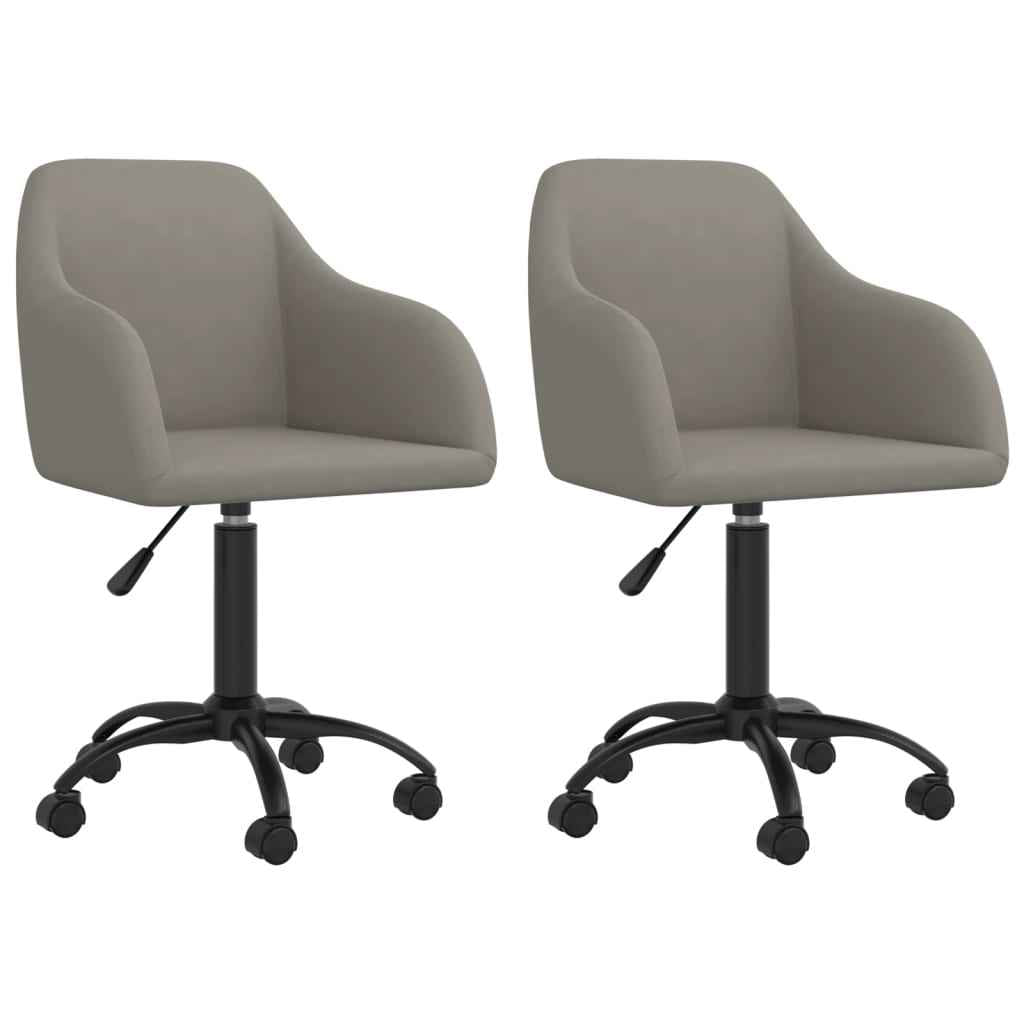vidaXL Eetkamerstoelen draaibaar 2 st fluweel blauw