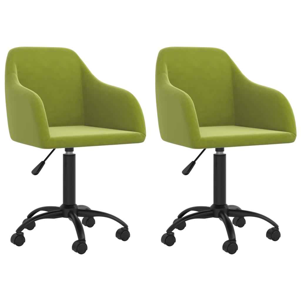 vidaXL Eetkamerstoelen draaibaar 2 st fluweel blauw