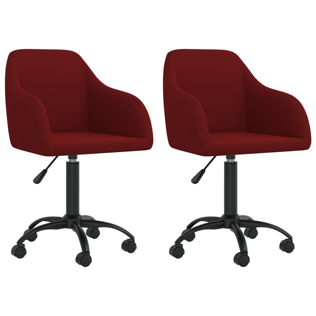 vidaXL Eetkamerstoelen draaibaar 2 st fluweel blauw