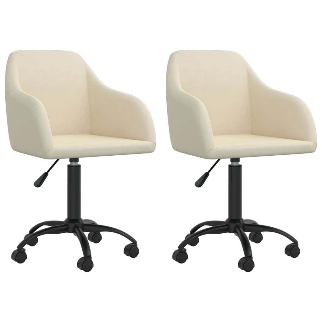 vidaXL Eetkamerstoelen draaibaar 2 st fluweel blauw