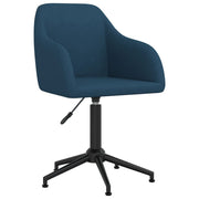 vidaXL Eetkamerstoel draaibaar fluweel blauw
