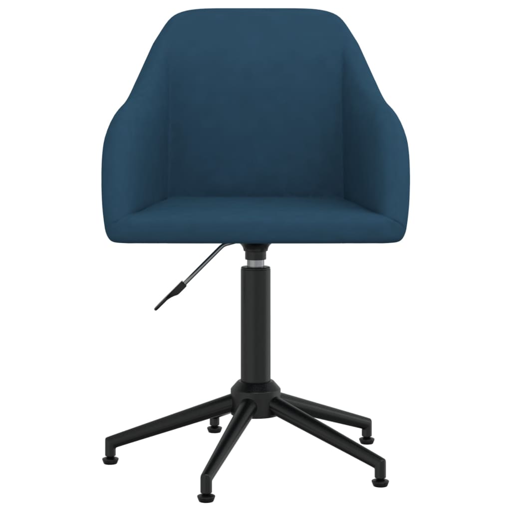 vidaXL Eetkamerstoel draaibaar fluweel blauw