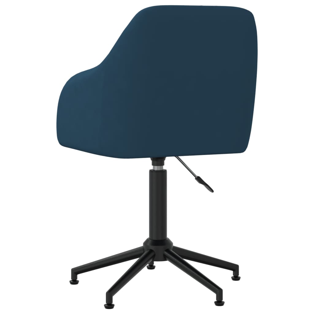 vidaXL Eetkamerstoel draaibaar fluweel blauw