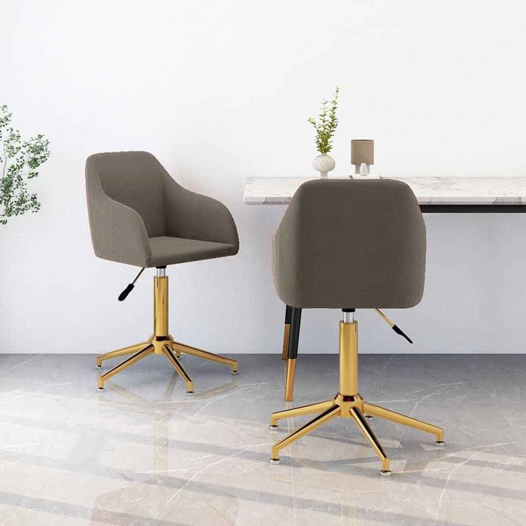 vidaXL Eetkamerstoelen draaibaar 2 st fluweel blauw