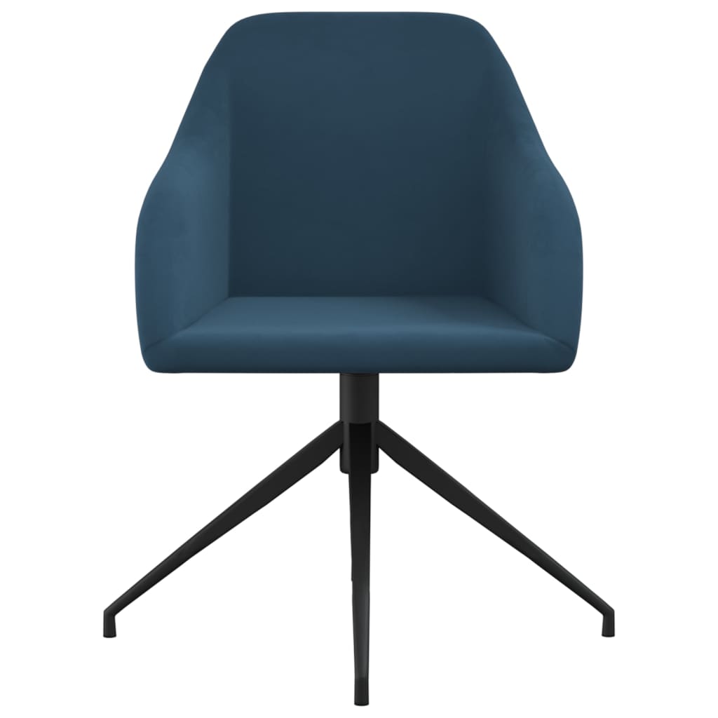 vidaXL Eetkamerstoelen 2 st fluweel blauw