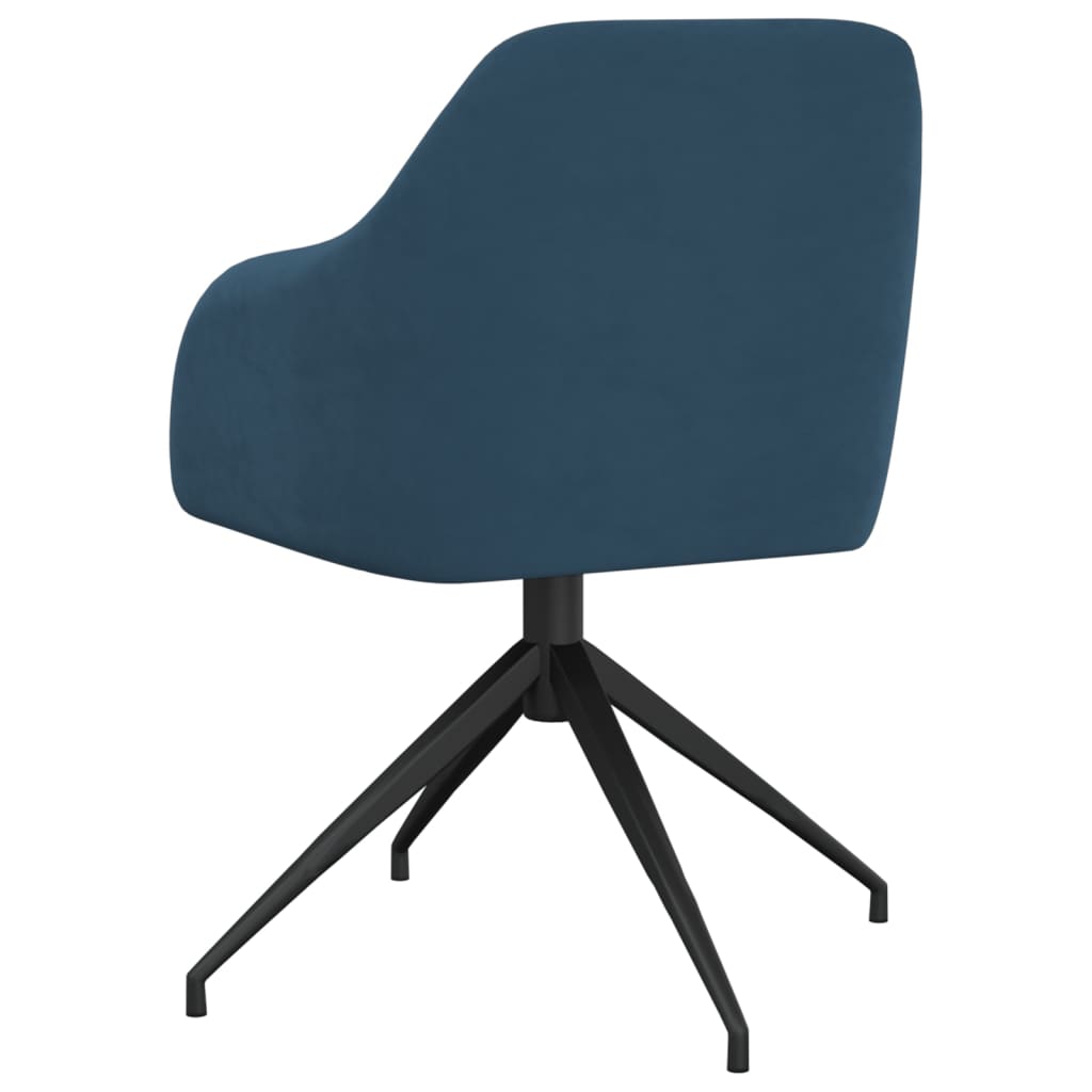 vidaXL Eetkamerstoelen 2 st fluweel blauw