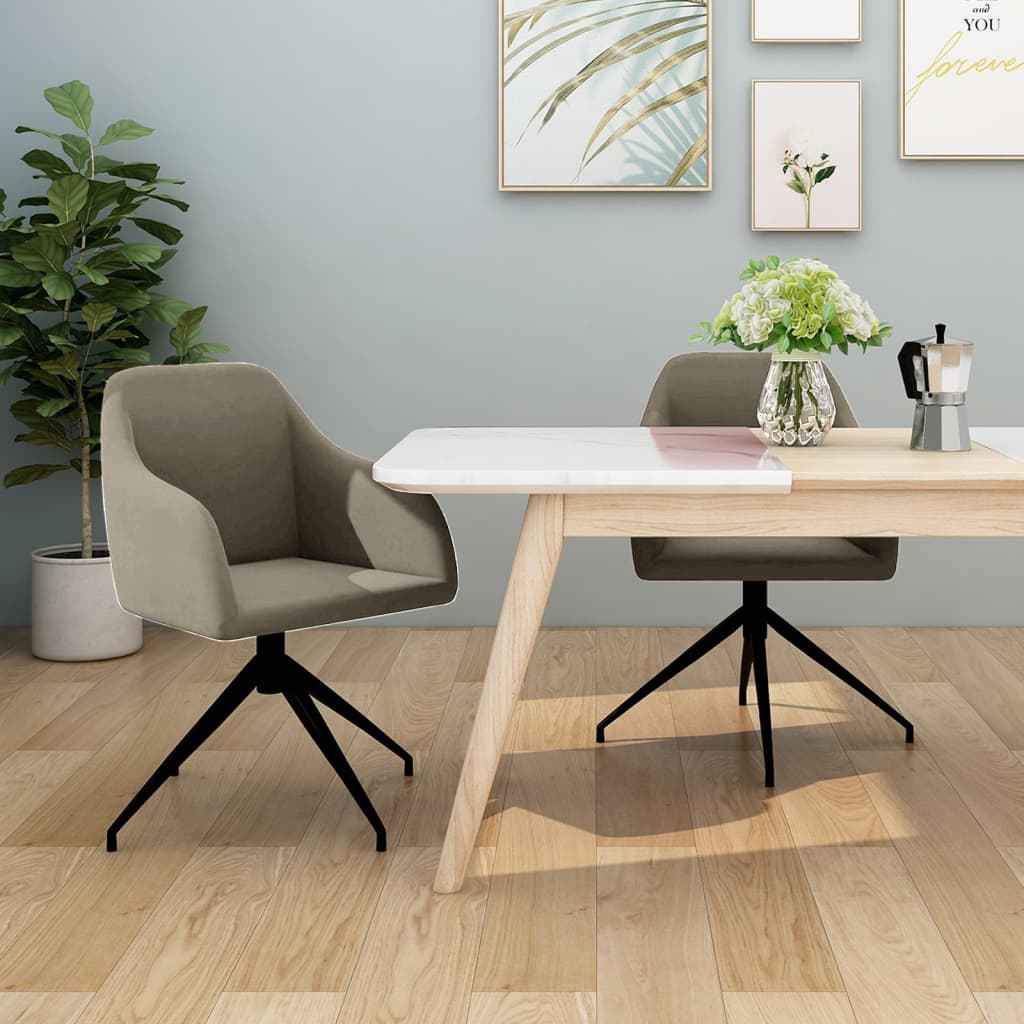 vidaXL Eetkamerstoelen 2 st fluweel blauw