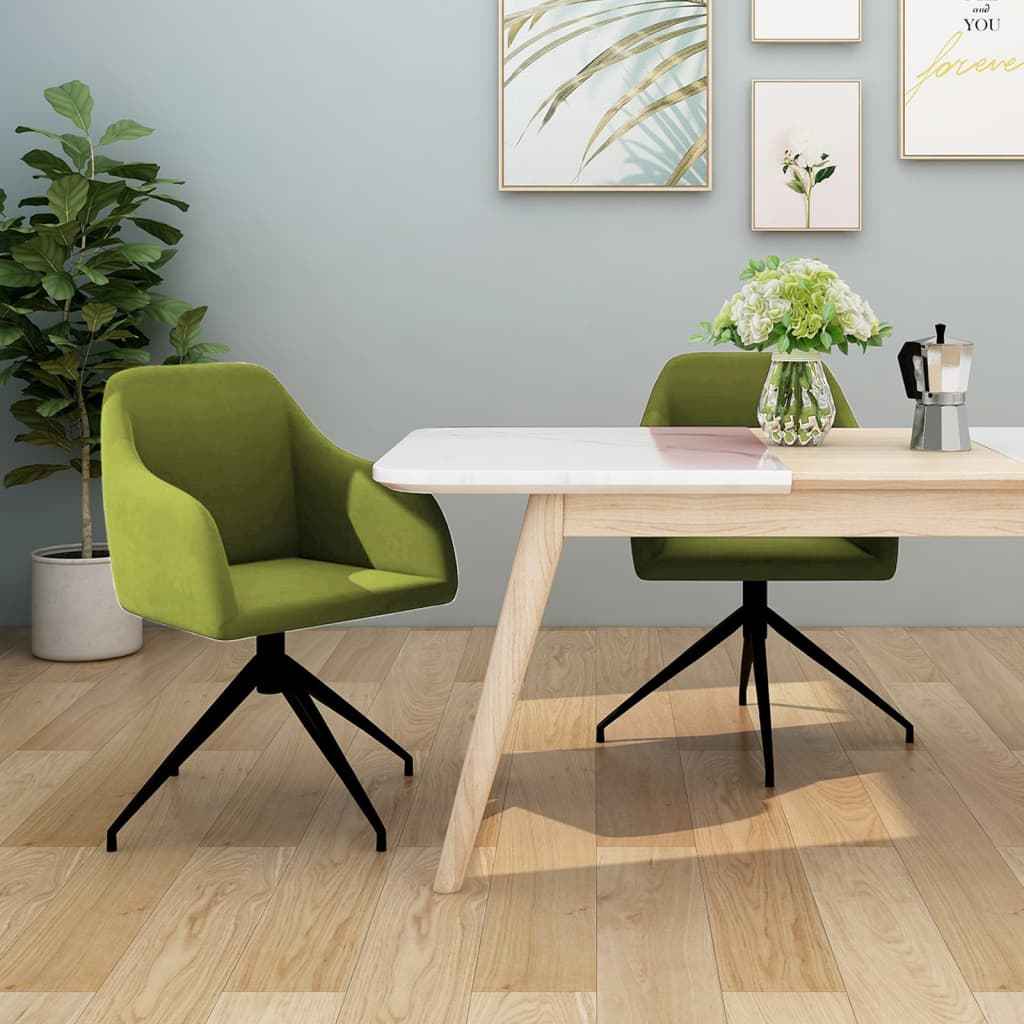 vidaXL Eetkamerstoelen 2 st fluweel blauw