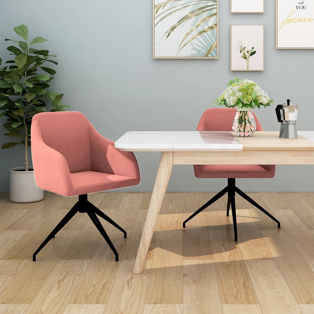 vidaXL Eetkamerstoelen 2 st fluweel blauw
