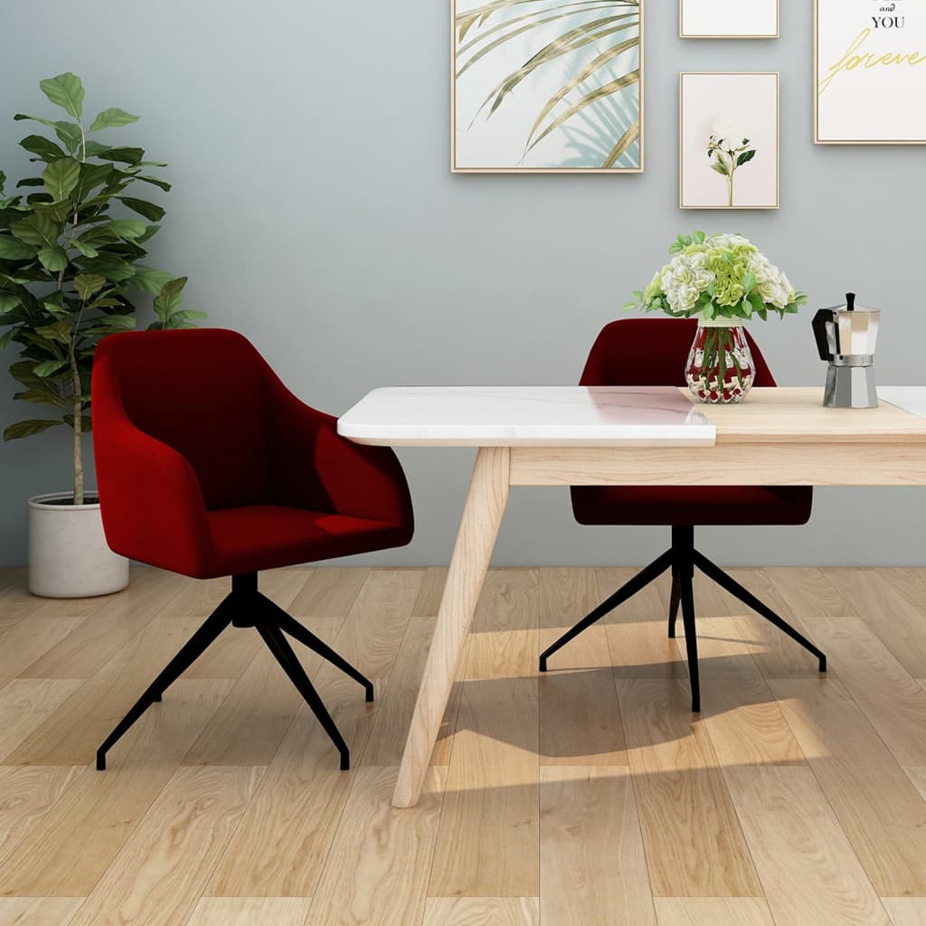 vidaXL Eetkamerstoelen 2 st fluweel blauw
