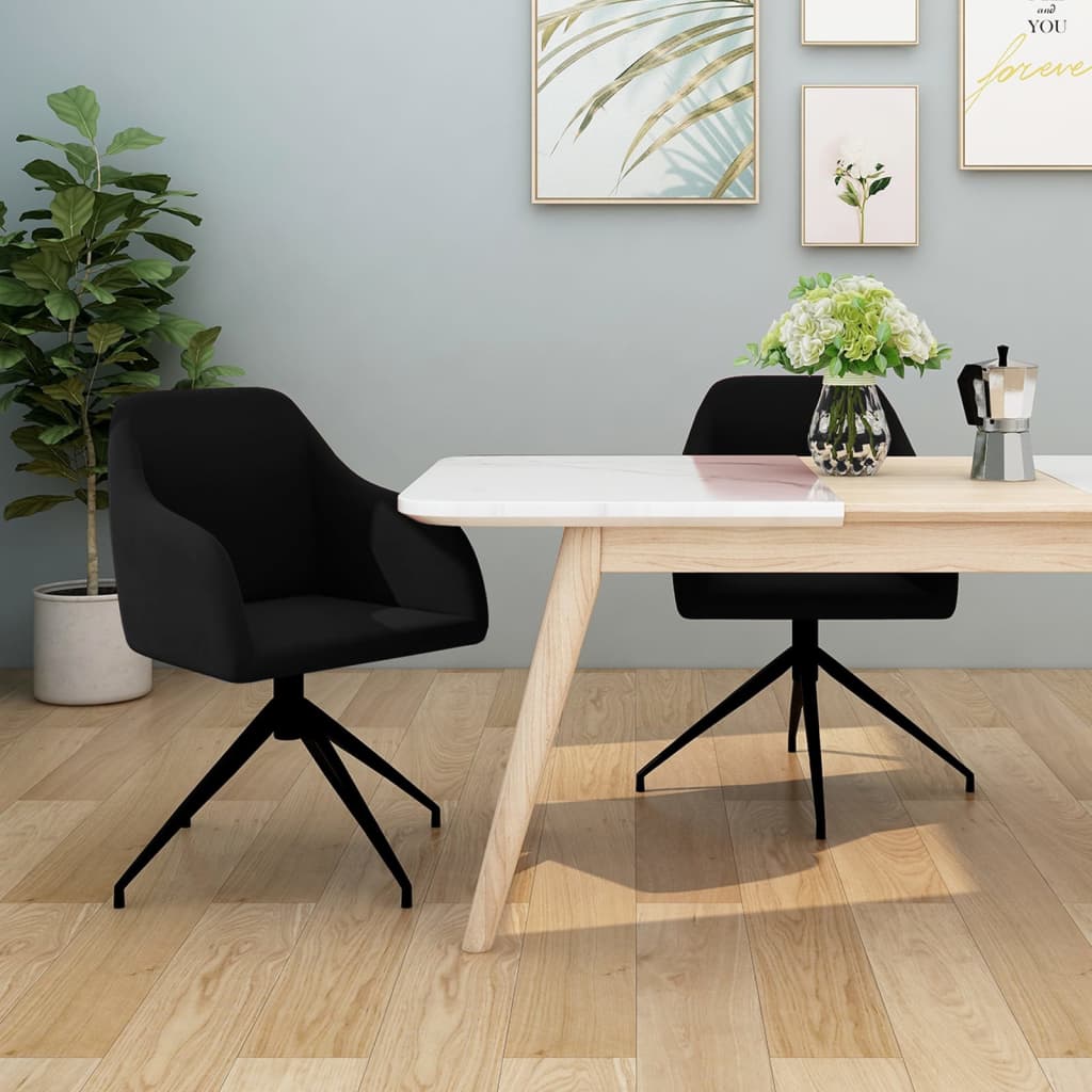 vidaXL Eetkamerstoelen 2 st fluweel blauw