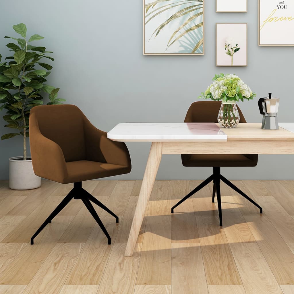 vidaXL Eetkamerstoelen 2 st fluweel blauw