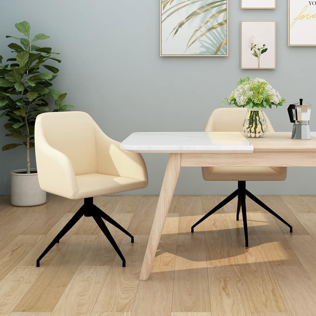 vidaXL Eetkamerstoelen 2 st fluweel blauw