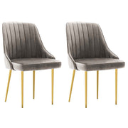vidaXL Eetkamerstoelen 2 st fluweel lichtgrijs