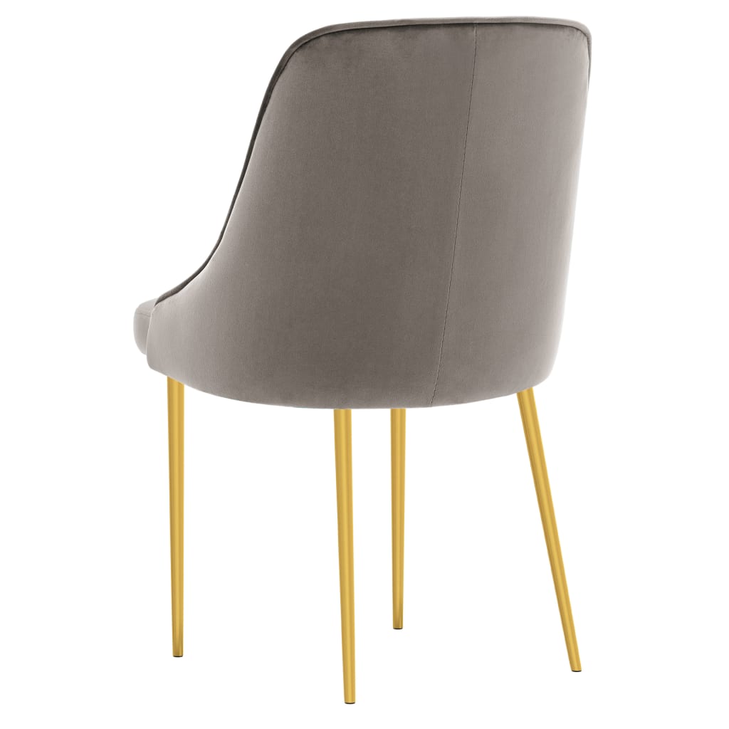 vidaXL Eetkamerstoelen 2 st fluweel lichtgrijs