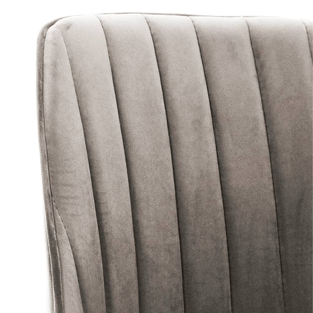 vidaXL Eetkamerstoelen 2 st fluweel lichtgrijs