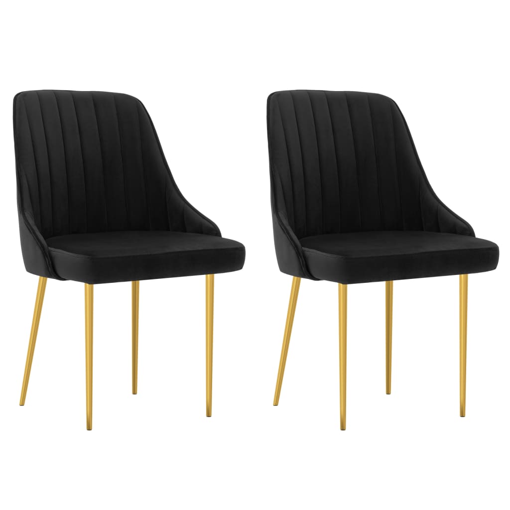 vidaXL Eetkamerstoelen 2 st fluweel lichtgrijs