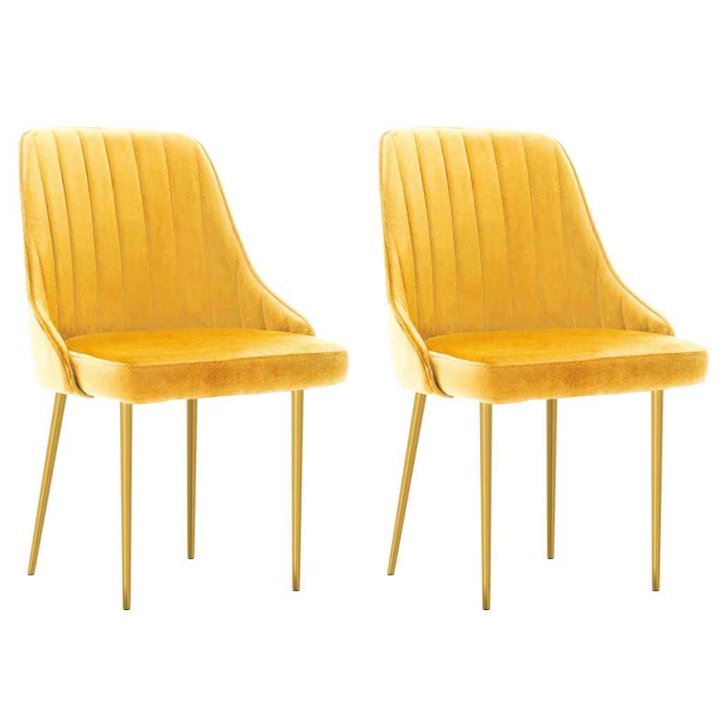 vidaXL Eetkamerstoelen 2 st fluweel lichtgrijs