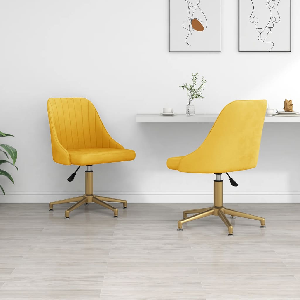 vidaXL Eetkamerstoel draaibaar fluweel blauw