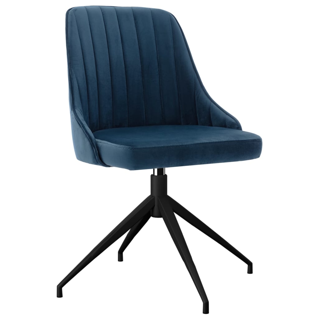 vidaXL Eetkamerstoelen 2 st fluweel blauw