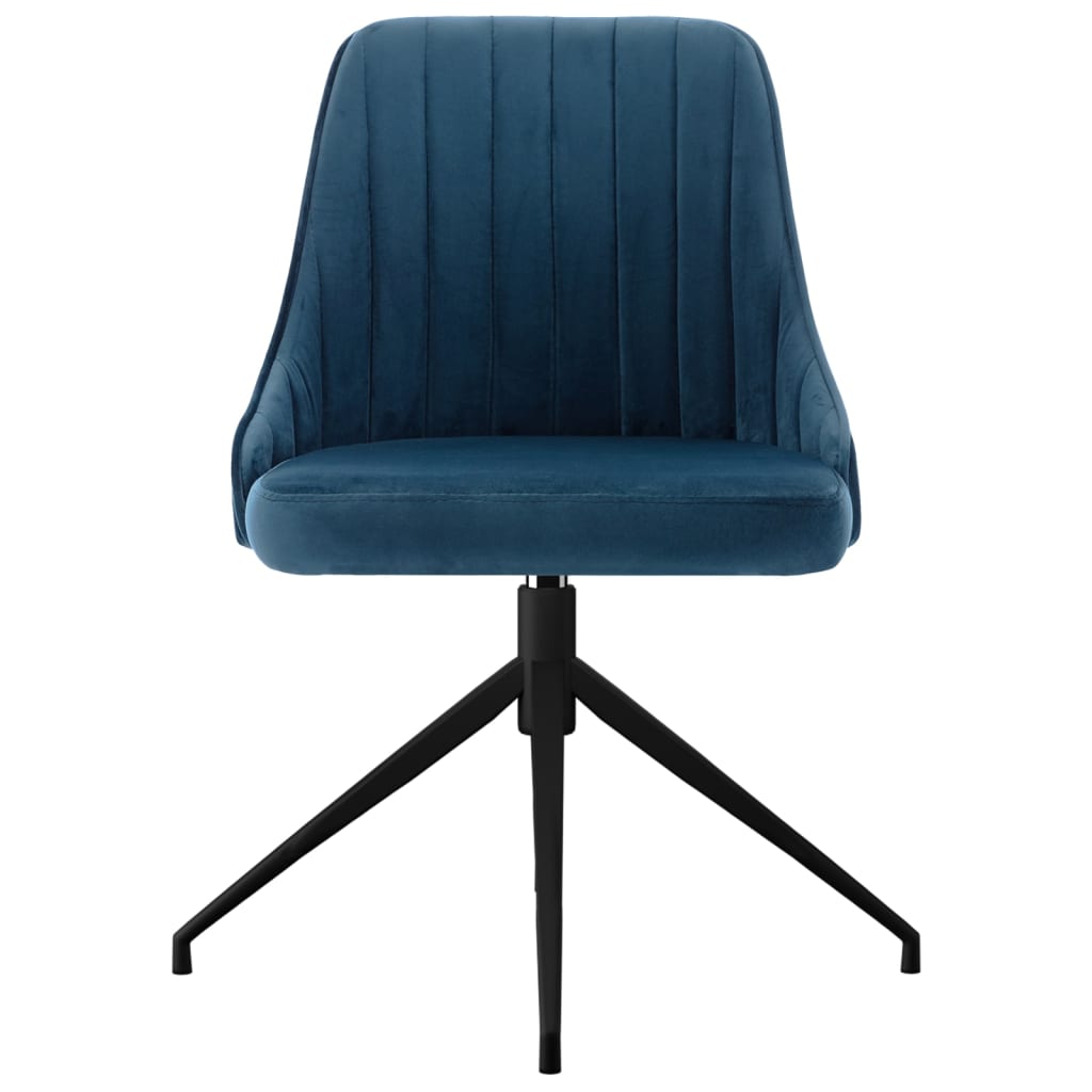 vidaXL Eetkamerstoelen 2 st fluweel blauw