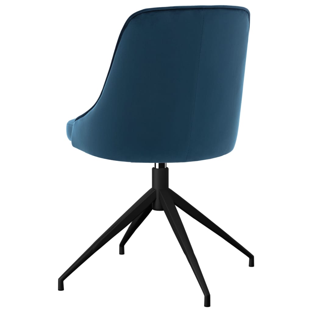vidaXL Eetkamerstoelen 2 st fluweel blauw