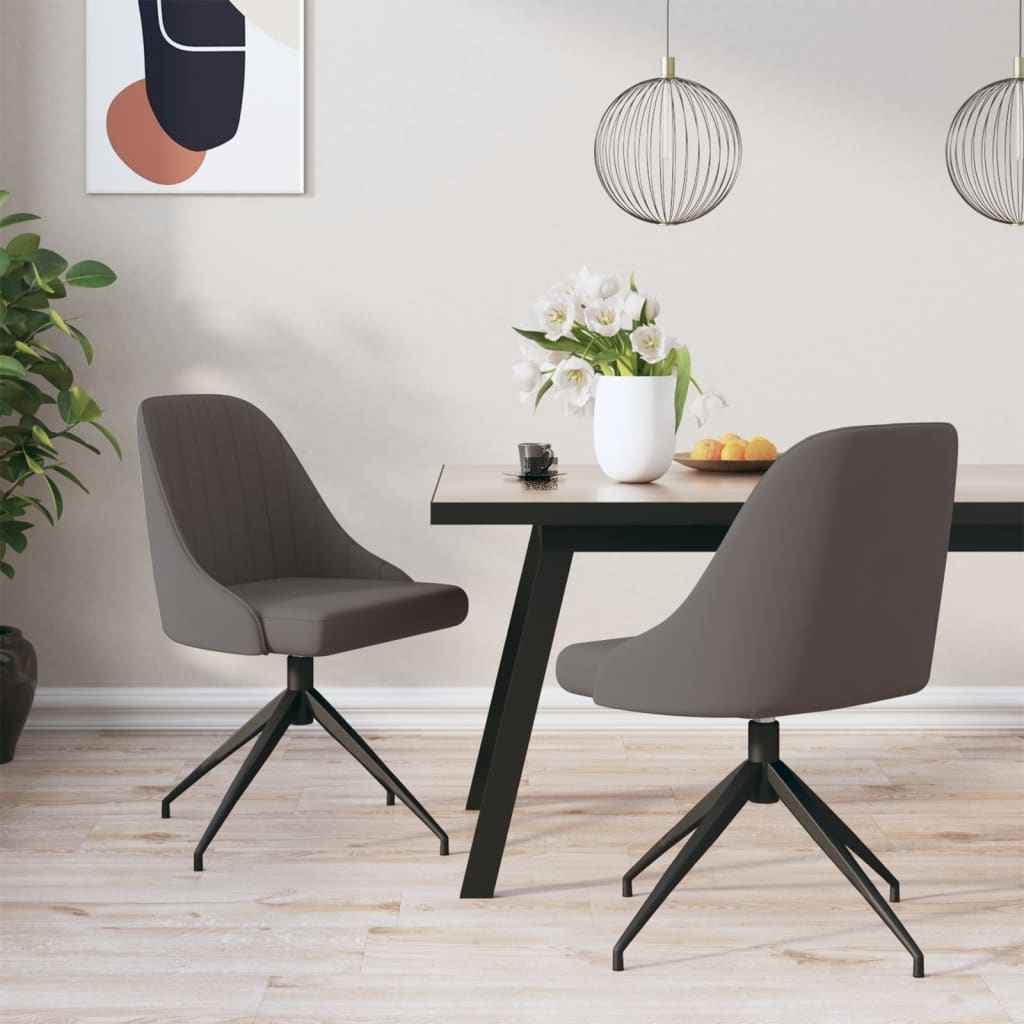 vidaXL Eetkamerstoelen 2 st fluweel blauw