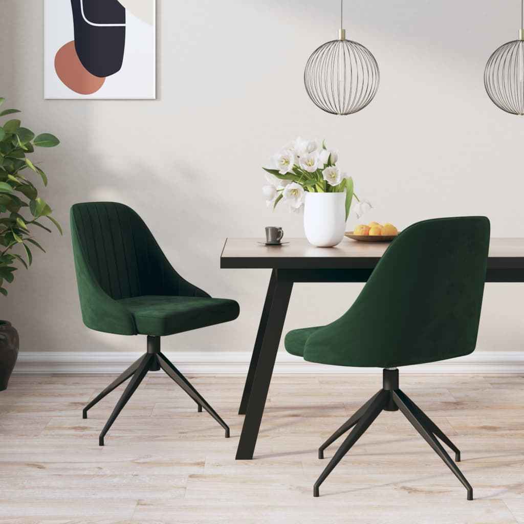 vidaXL Eetkamerstoelen 2 st fluweel blauw