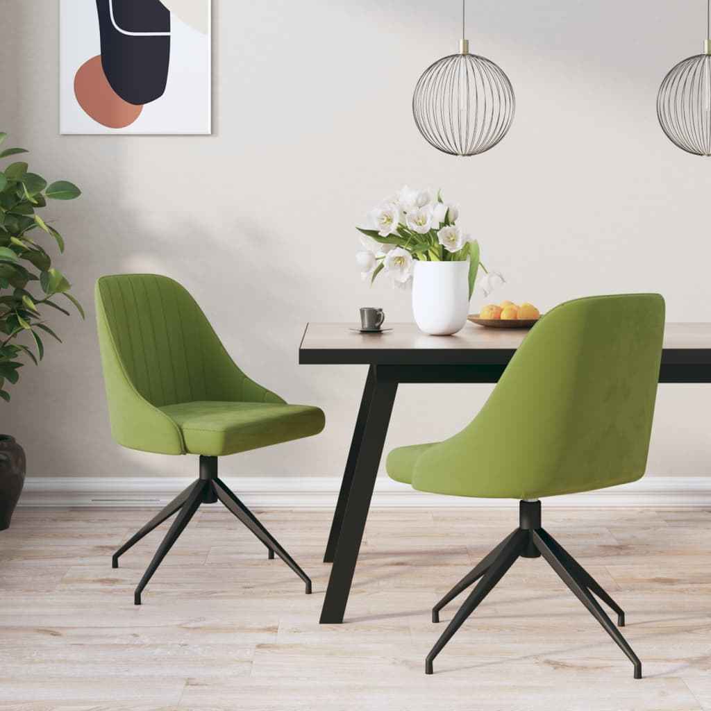 vidaXL Eetkamerstoelen 2 st fluweel blauw