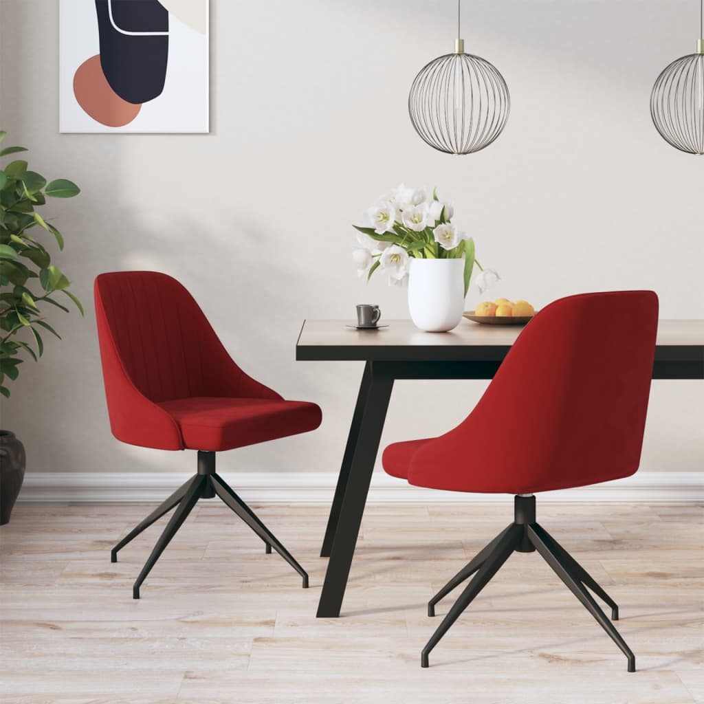 vidaXL Eetkamerstoelen 2 st fluweel blauw
