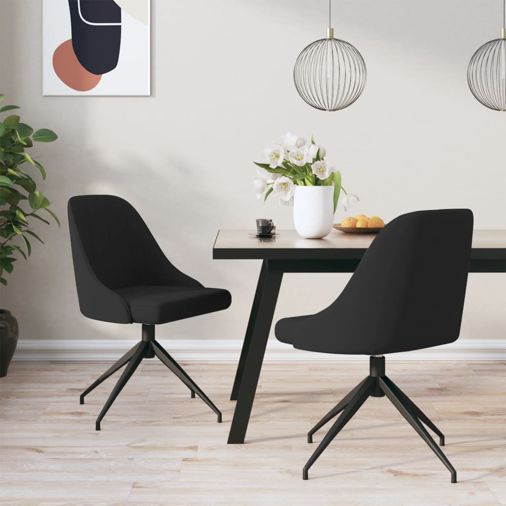 vidaXL Eetkamerstoelen 2 st fluweel blauw