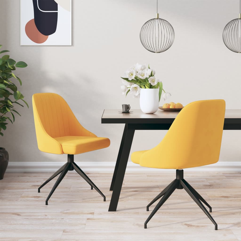 vidaXL Eetkamerstoelen 2 st fluweel blauw