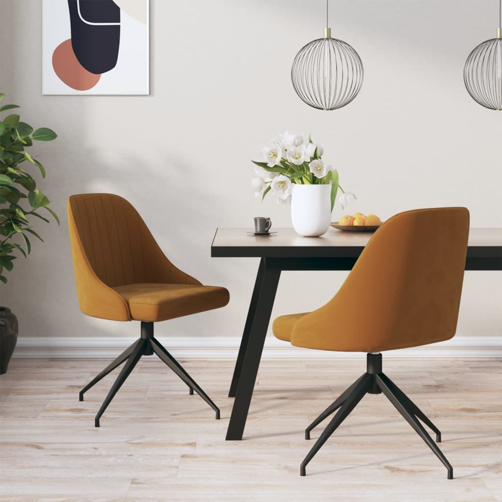 vidaXL Eetkamerstoelen 2 st fluweel blauw