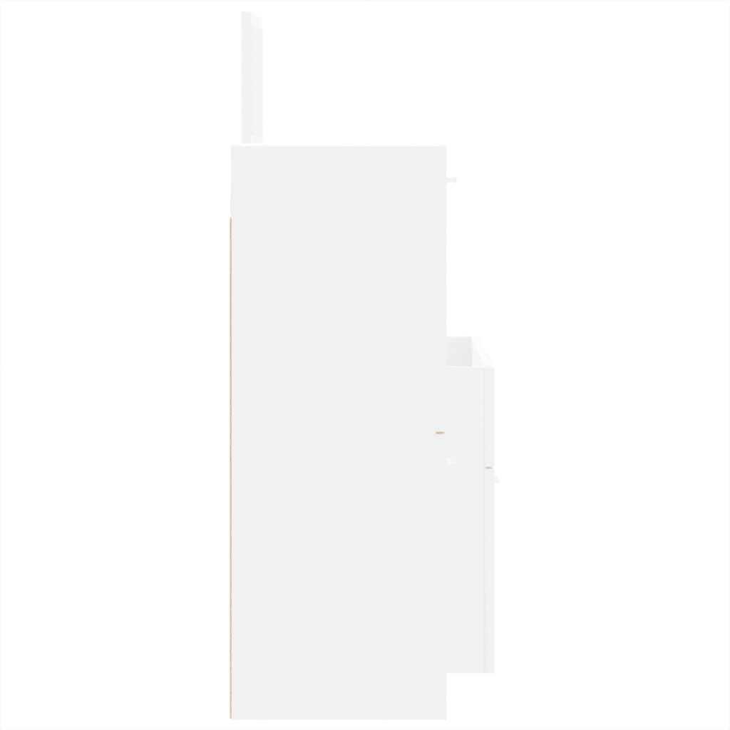 vidaXL 3-piece bathroom furniture set, processed wood, high-gloss white