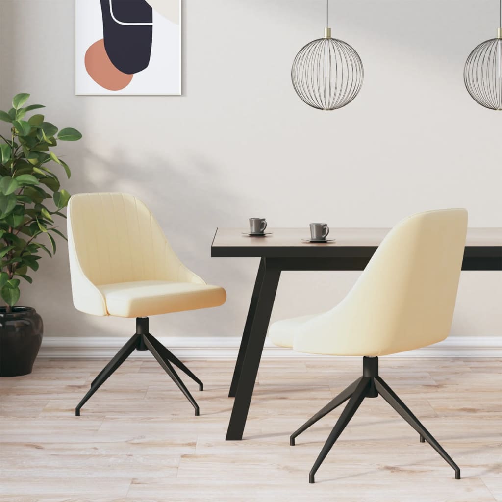 vidaXL Eetkamerstoelen 2 st fluweel blauw