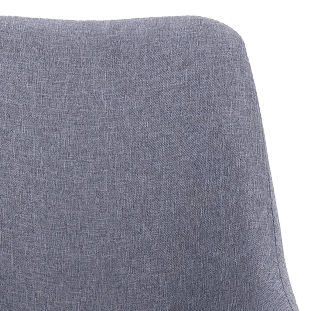 vidaXL Eetkamerstoelen 2 st stof lichtgrijs