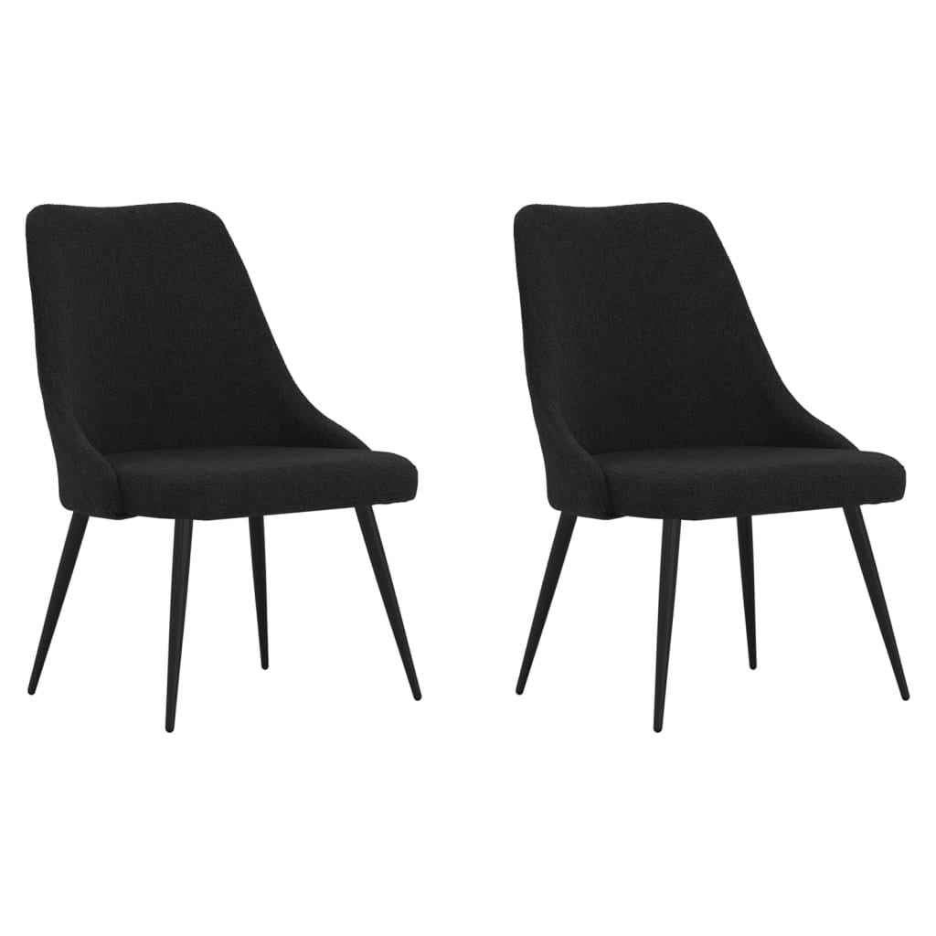 vidaXL Eetkamerstoelen 2 st stof lichtgrijs