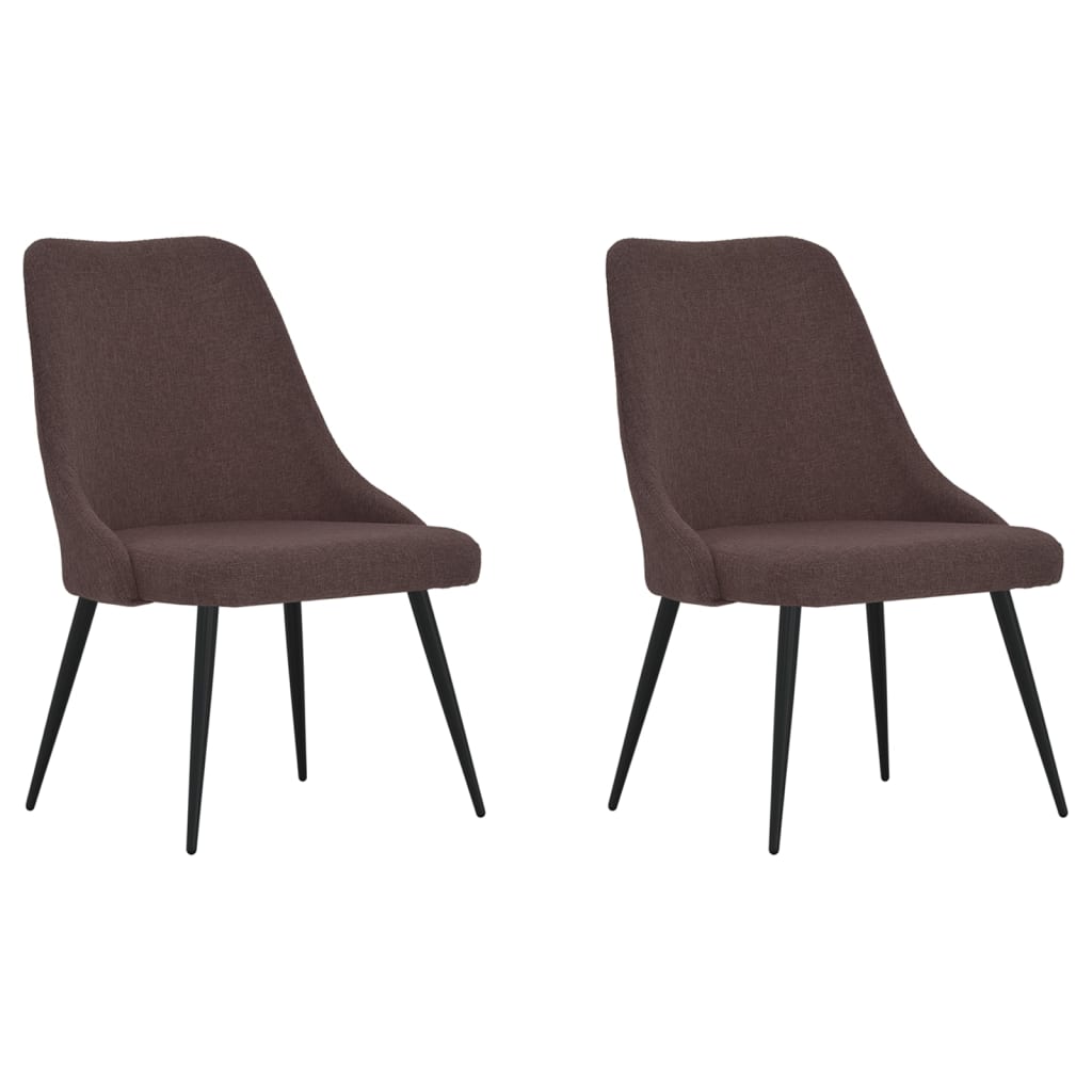 vidaXL Eetkamerstoelen 2 st stof lichtgrijs