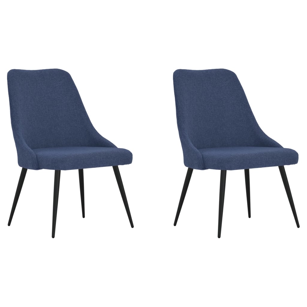 vidaXL Eetkamerstoelen 2 st stof lichtgrijs