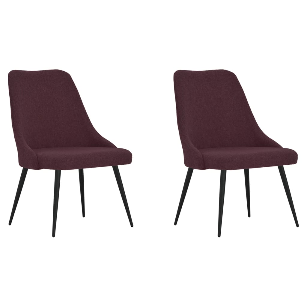 vidaXL Eetkamerstoelen 2 st stof lichtgrijs