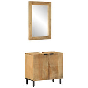 vidaXL 2-piece bathroom furniture set solid mango brown