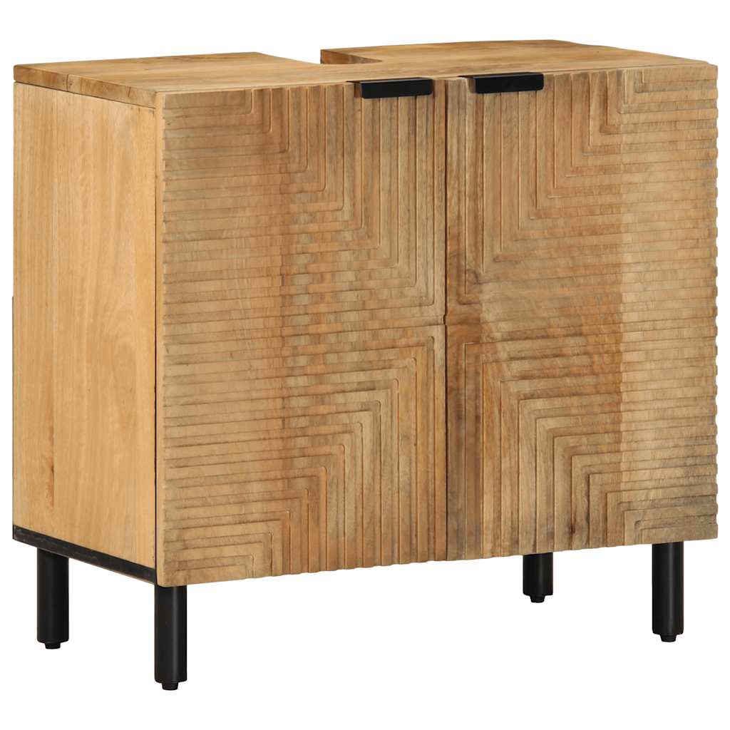 vidaXL 4-delige Badkamermeubel Set Bruin Massief Hout Acacia