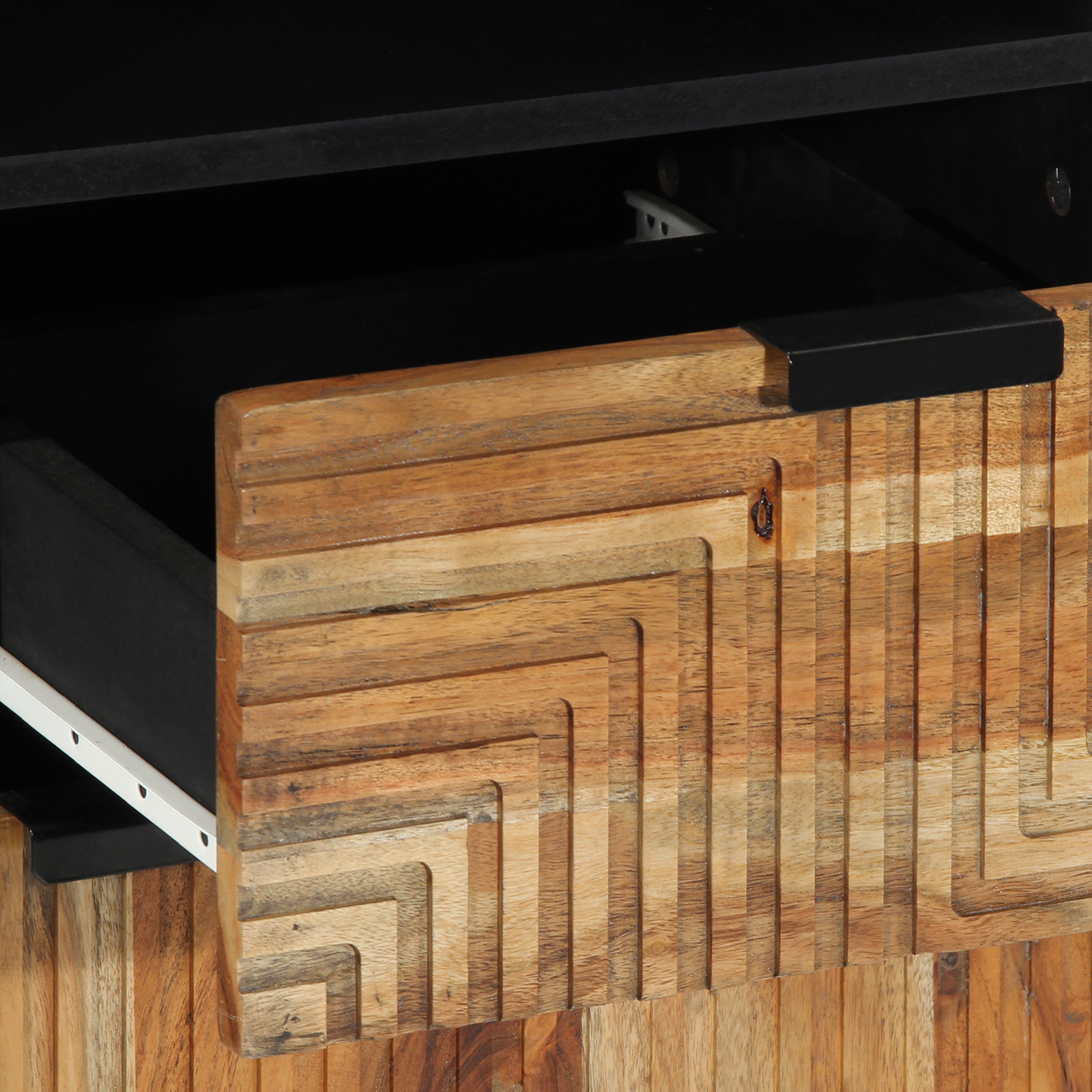 vidaXL Vijfdelige Badkamer Meubelset Bruin Massief Hout Acacia