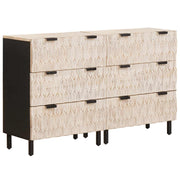 vidaXL Dressoir Witte Was Afwerking Massief Mango Hout