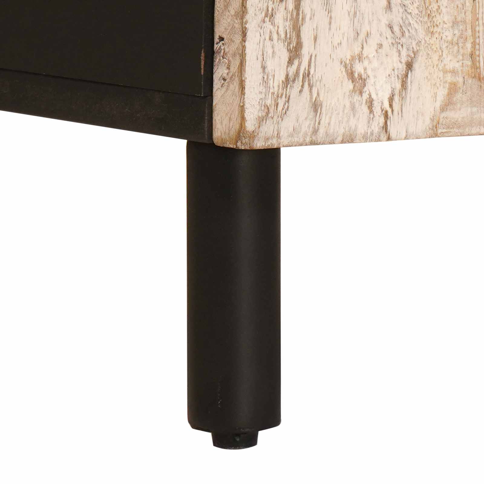 vidaXL Badkamer Sets met lade Witte Was Afwerking Massief Mango Hout
