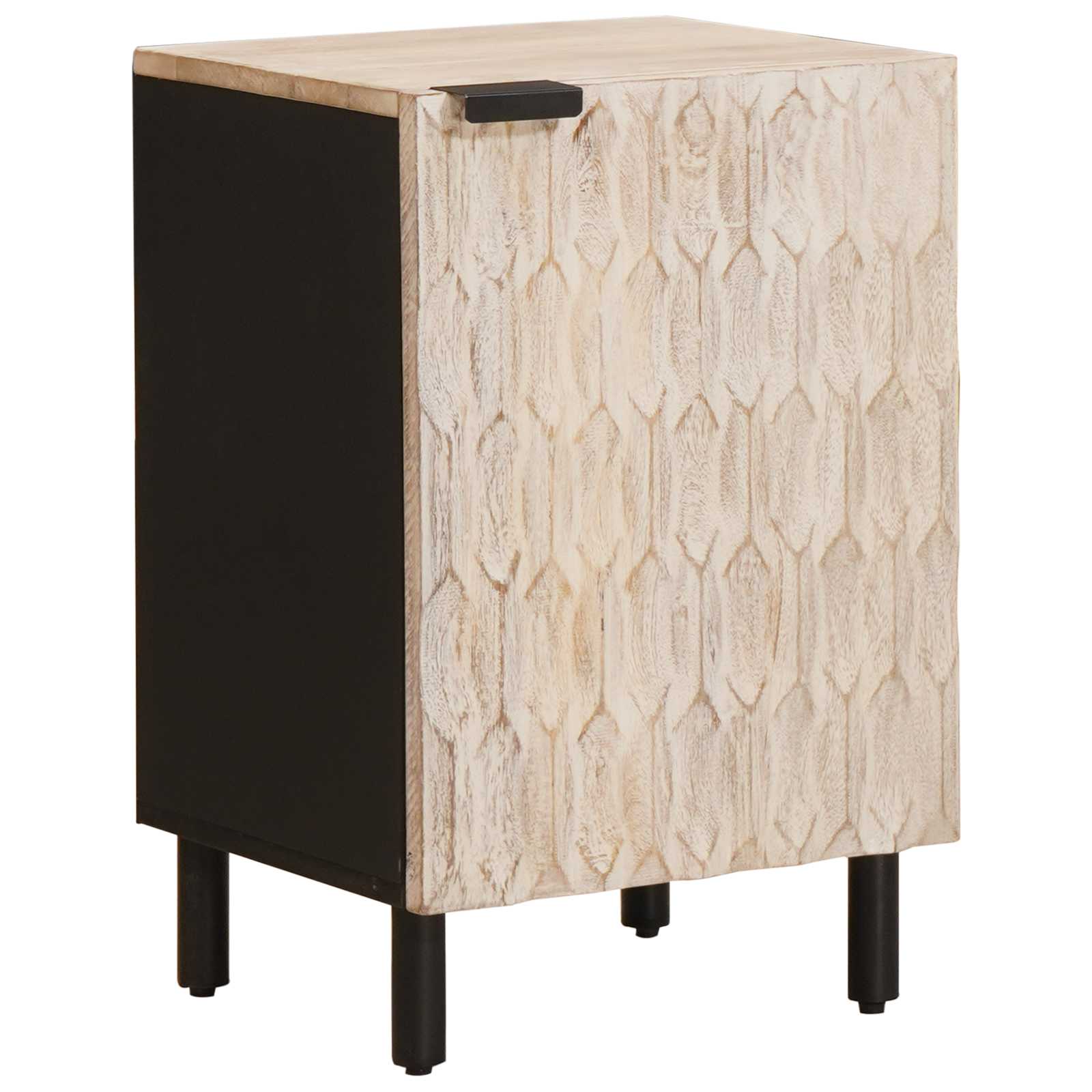 vidaXL Badkamer Sets met lade Witte Was Afwerking Massief Mango Hout