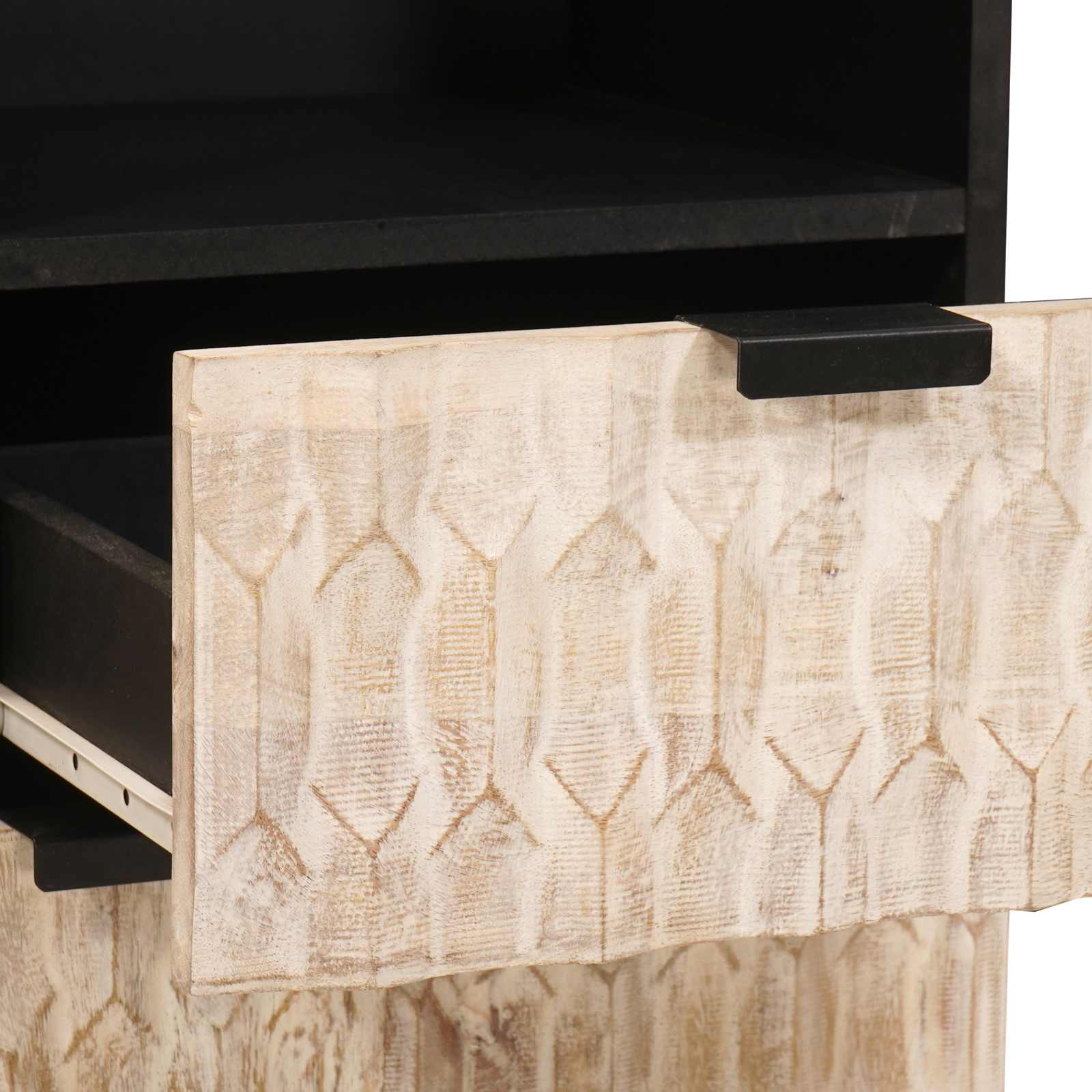vidaXL Badkamer Sets met lade Witte Was Afwerking Massief Mango Hout