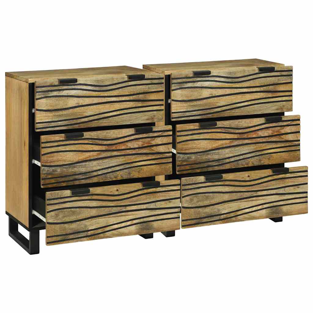 vidaXL Dressoirs met lade met opslag 2 pcs Bruin Medium Massief mango hout