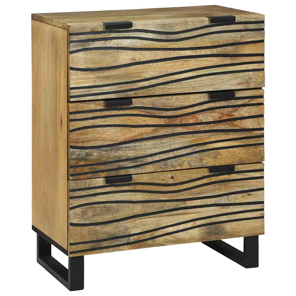 vidaXL Badkamermeubelset met lade met plank met opslag met de deur 3 pcs Bruin Medium Massief hout