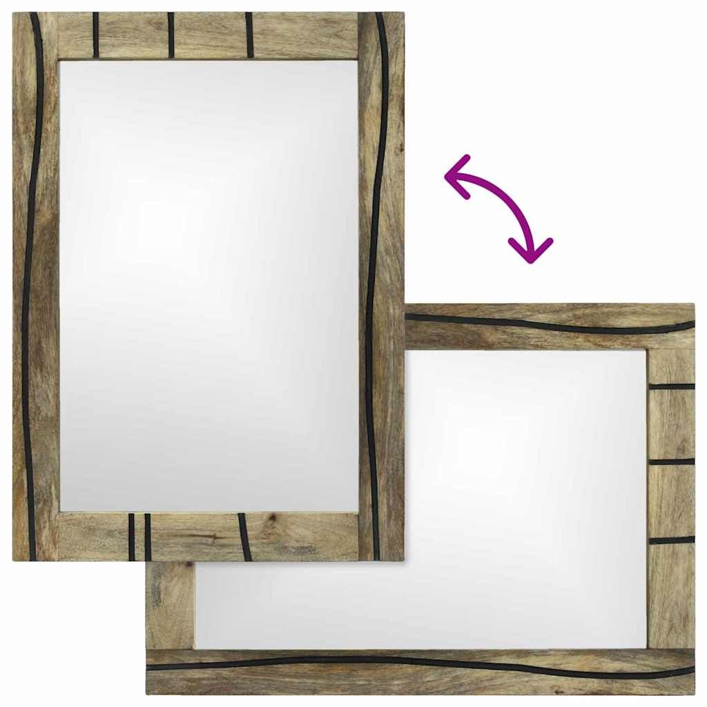 vidaXL Badkamermeubelset 2 pcs Bruin Standaard Massief Ruw Mango hout
